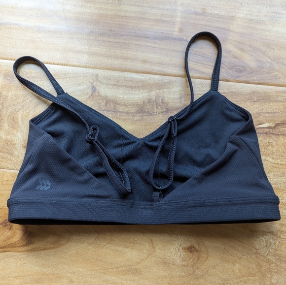 All In Motion Fine Ribbed Black Sports Bra Size Small - Picture 2 of 4